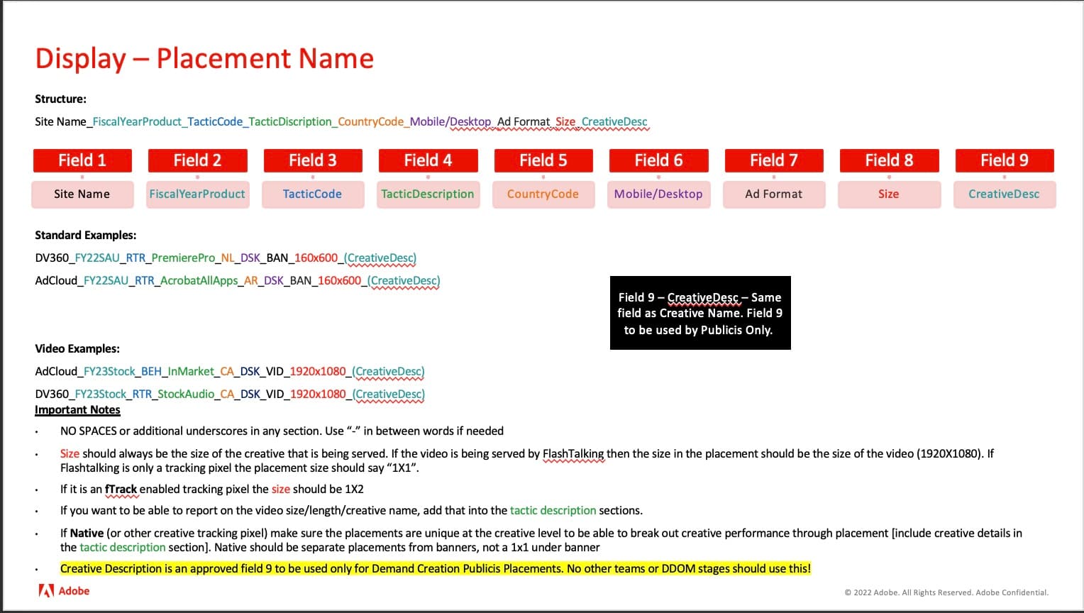 Campaign Naming Taxonomy Definition for Adobe Campaign