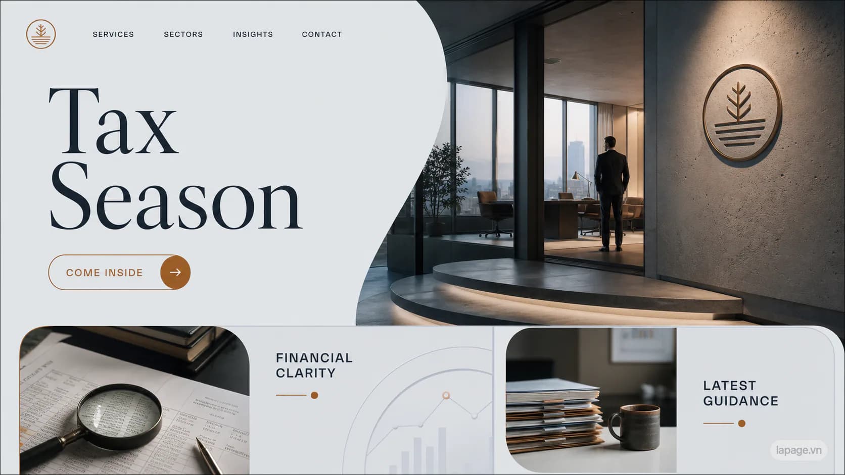 Full preview of the Tax Season website direction