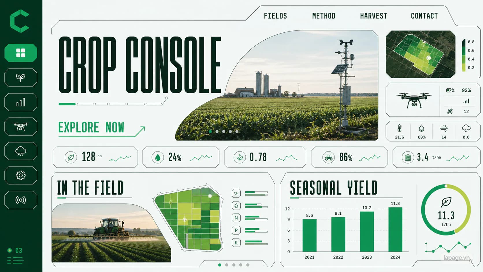 Bản xem trước định hướng website liên quan Crop Console