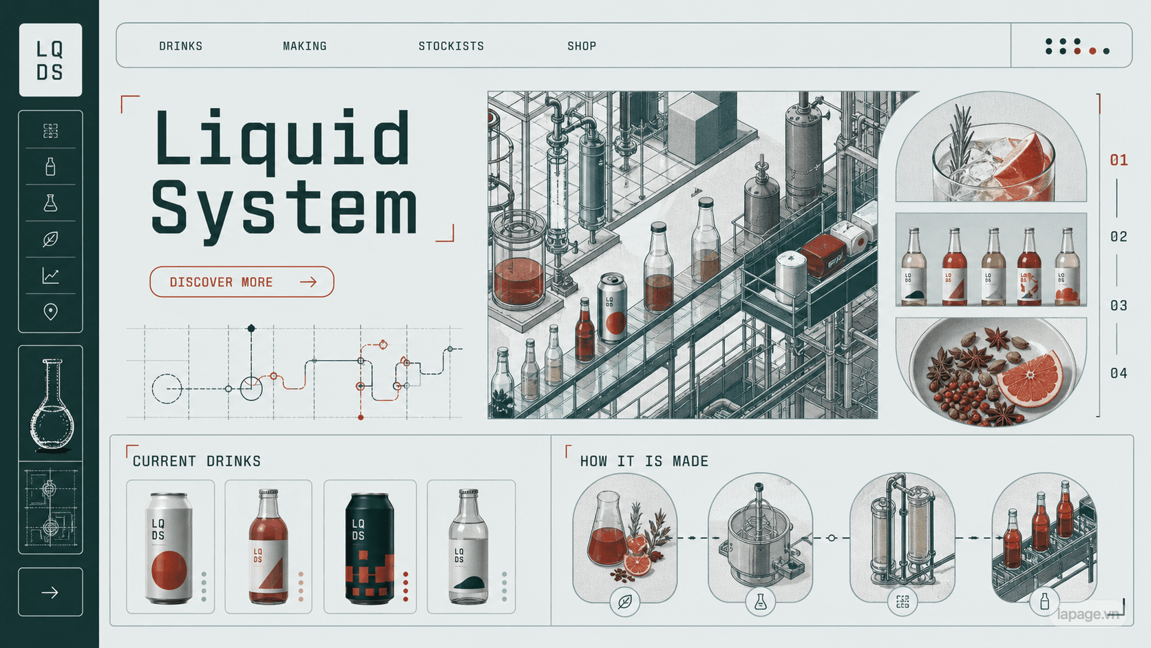 Preview of the related Liquid System website direction