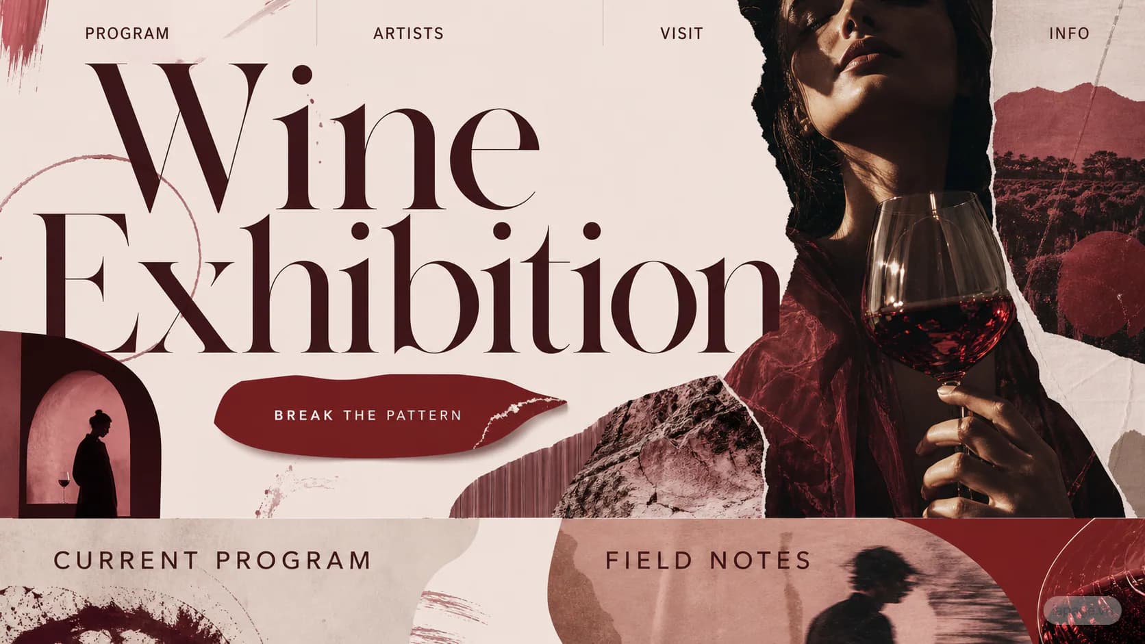 Full preview of the Wine Exhibition website direction