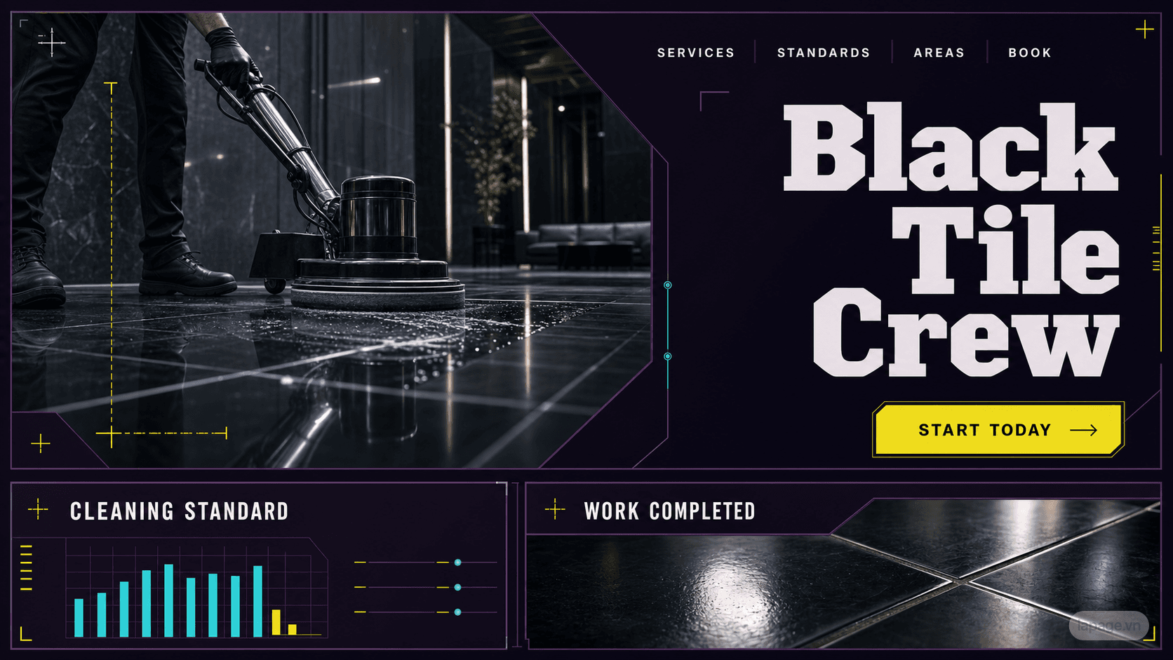 Bản xem trước định hướng website liên quan Black Tile Crew