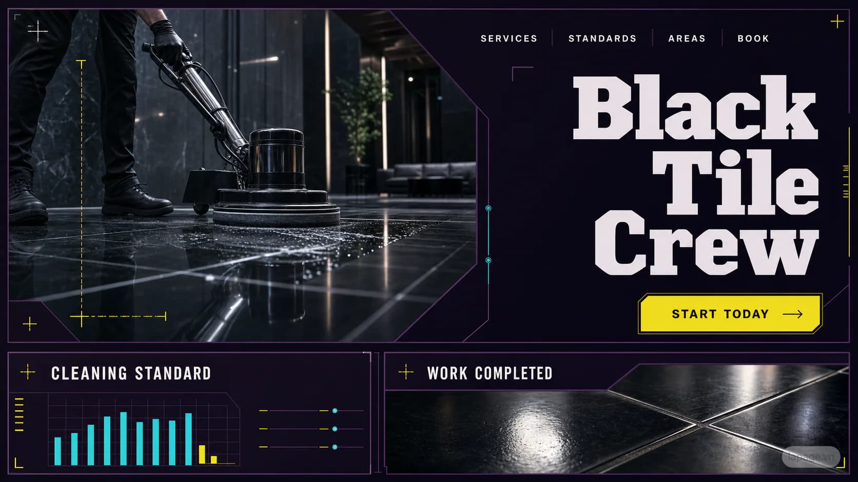 Preview of the related Black Tile Crew website direction