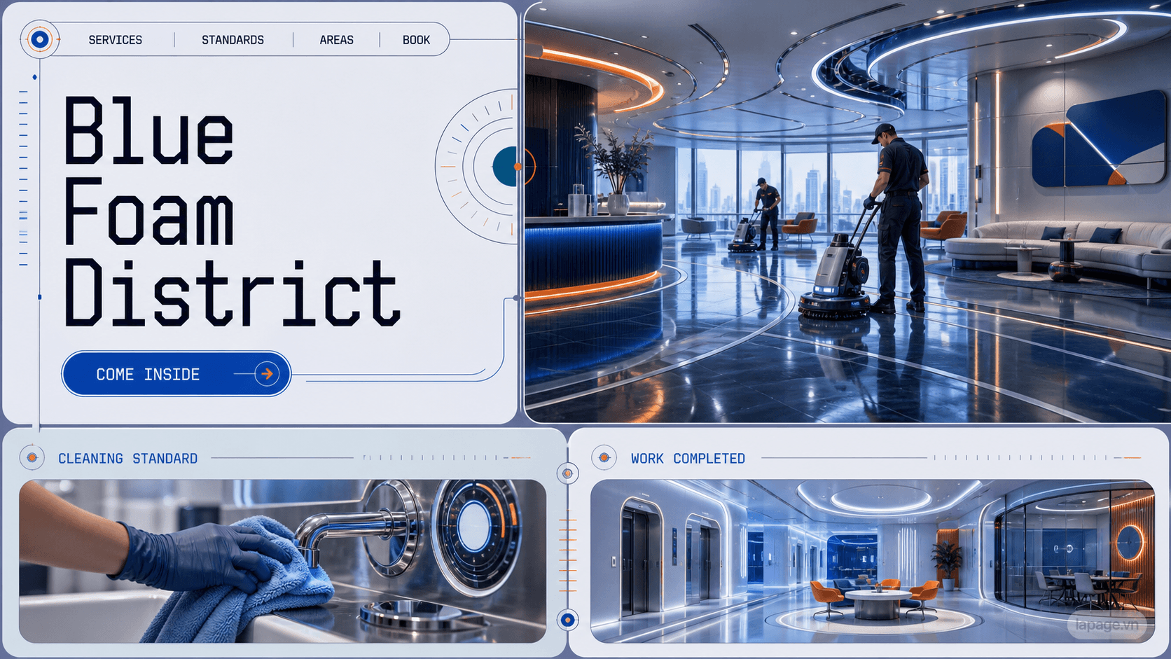 Preview of the related Blue Foam District website direction