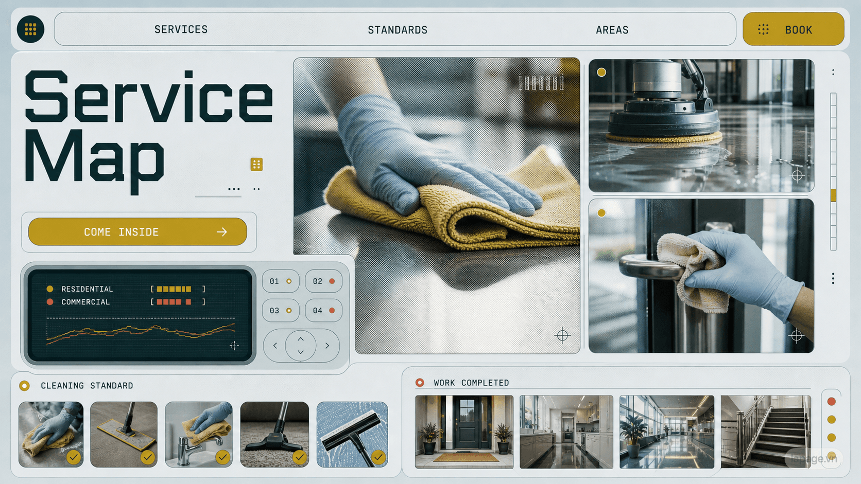 Full preview of the Service Map website direction