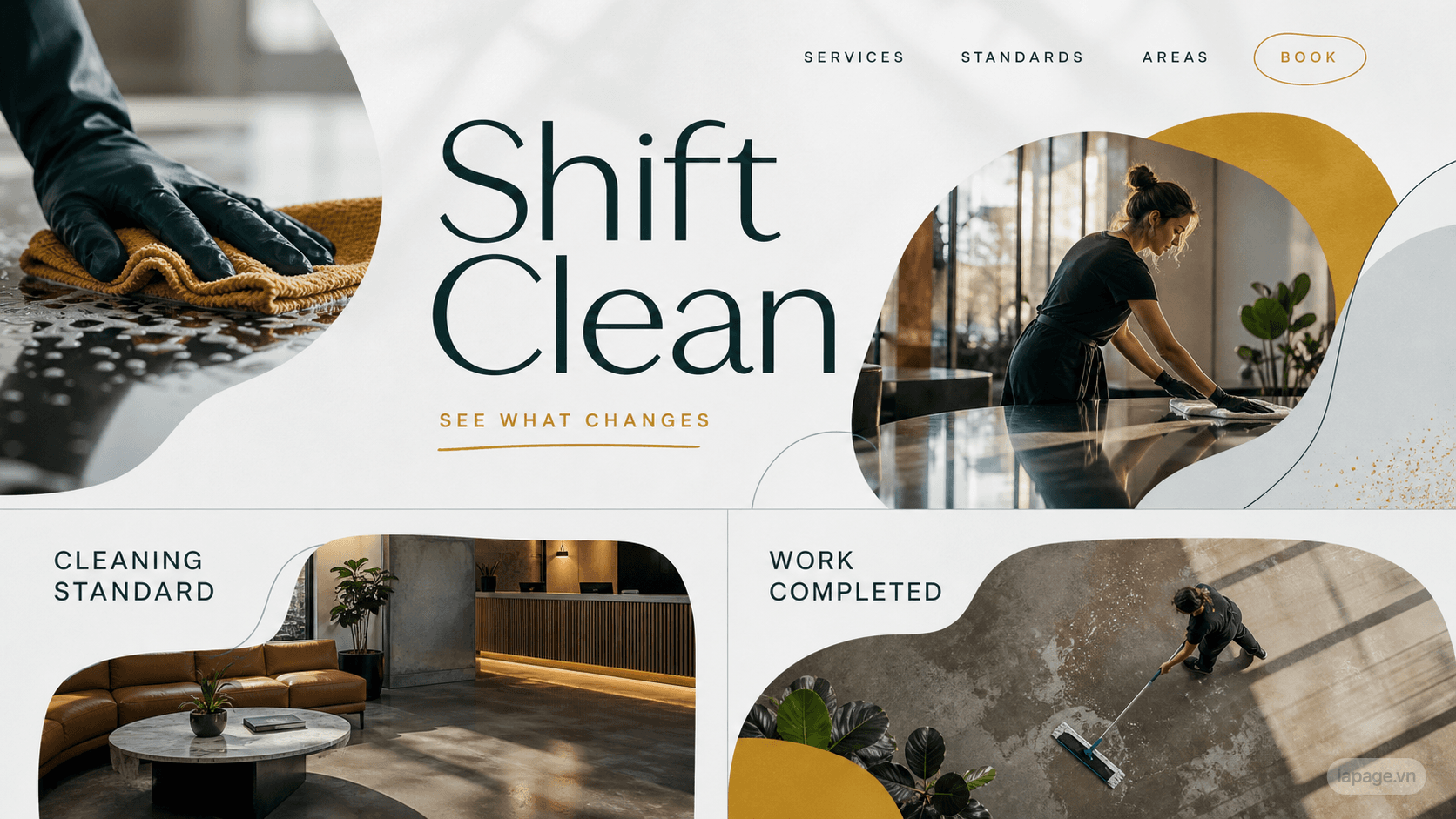 Bản xem trước đầy đủ định hướng website Shift Clean