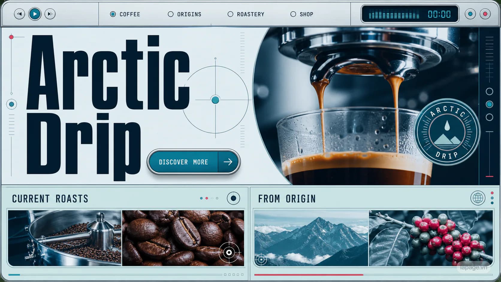 Preview of the related Arctic Drip website direction