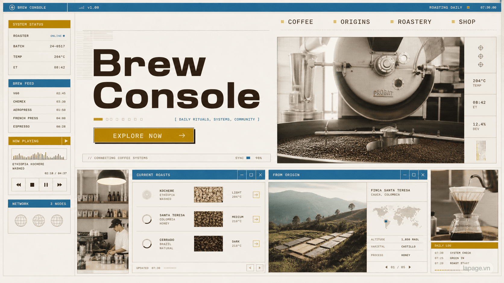 Preview of the related Brew Console website direction