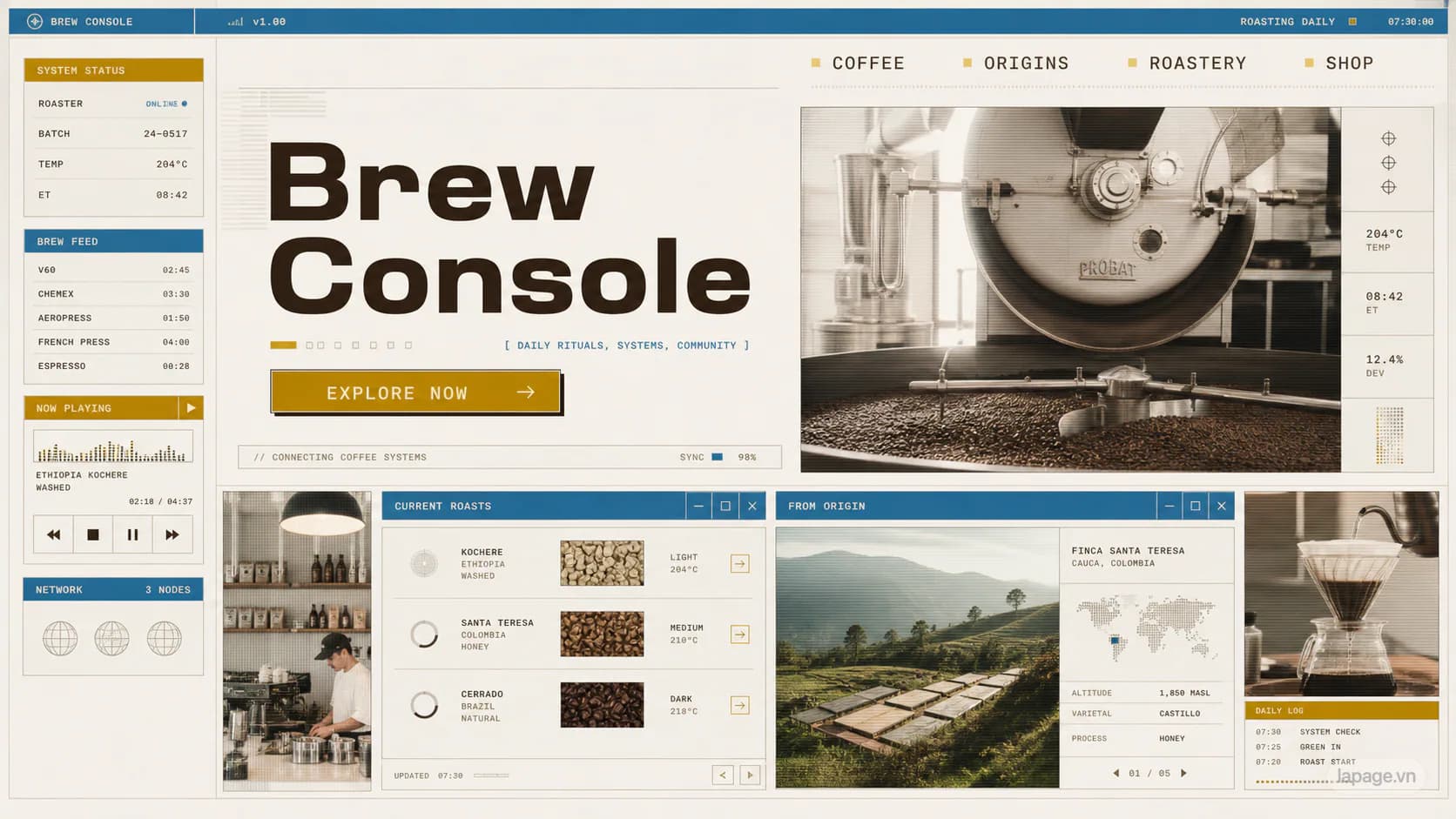 Preview of the related Brew Console website direction