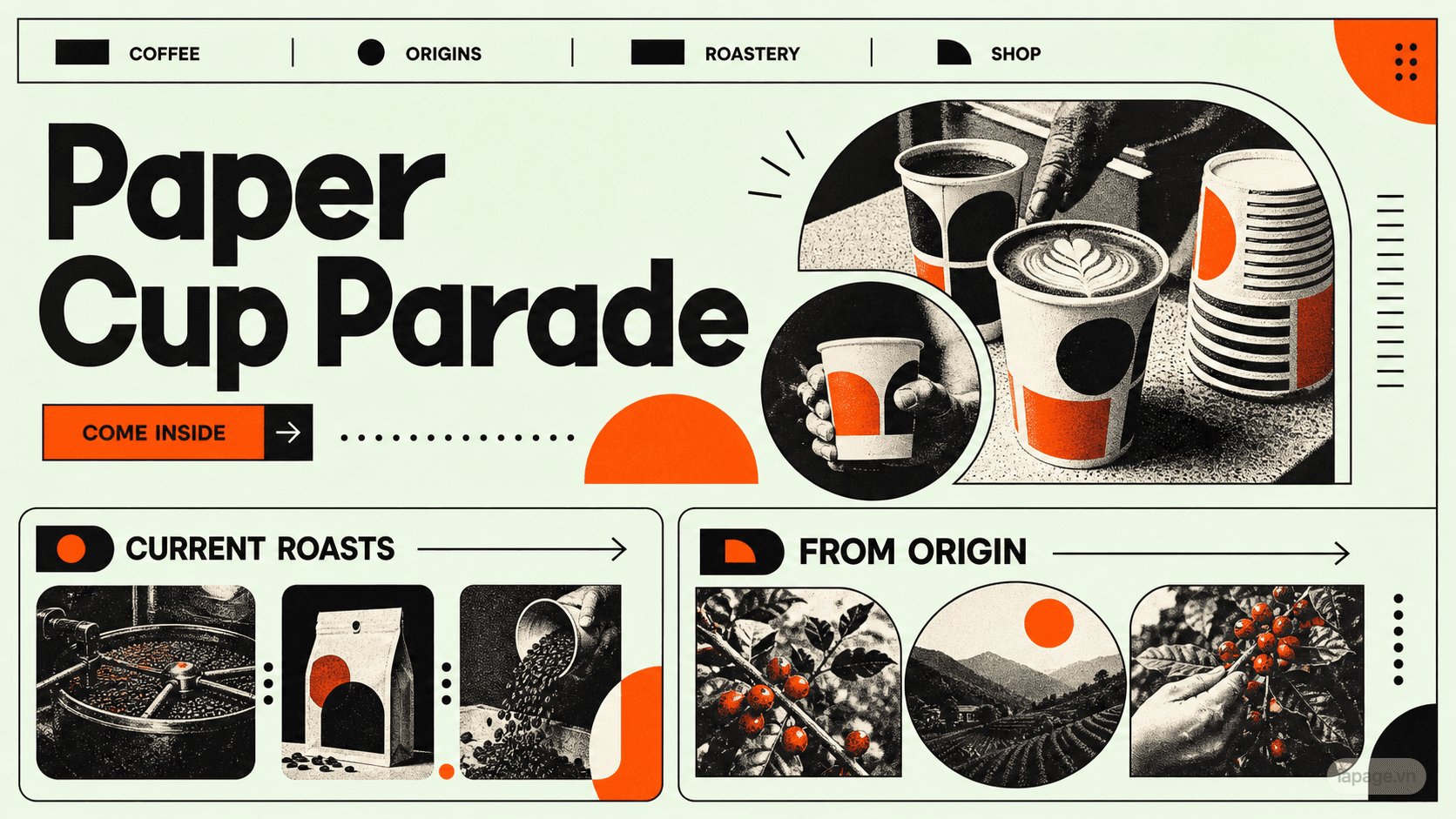 Bản xem trước định hướng website liên quan Paper Cup Parade