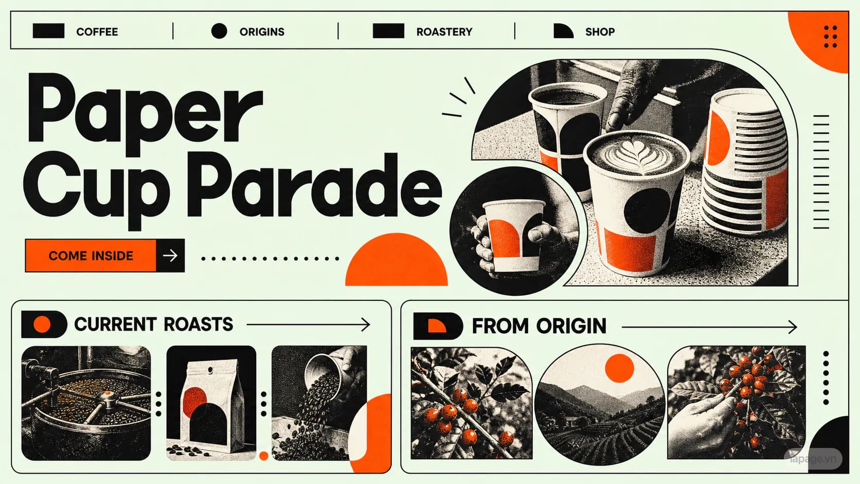 Bản xem trước định hướng website liên quan Paper Cup Parade