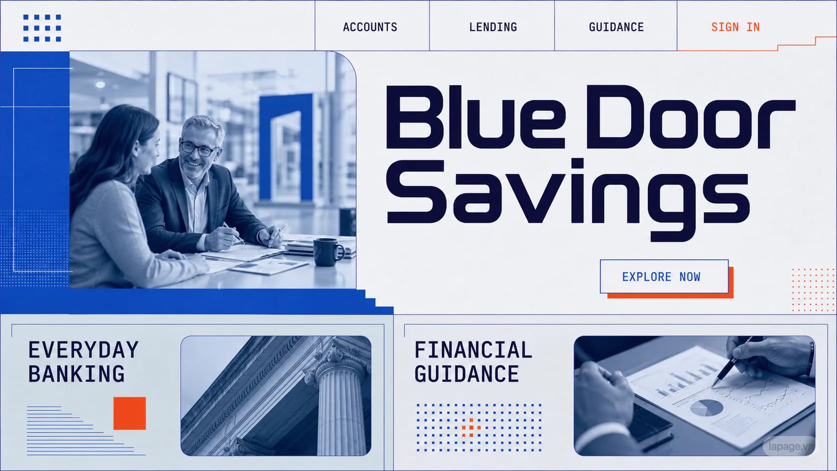 Preview of the related Blue Door Savings website direction