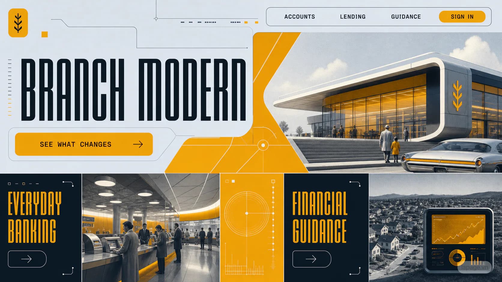 Preview of the related Branch Modern website direction