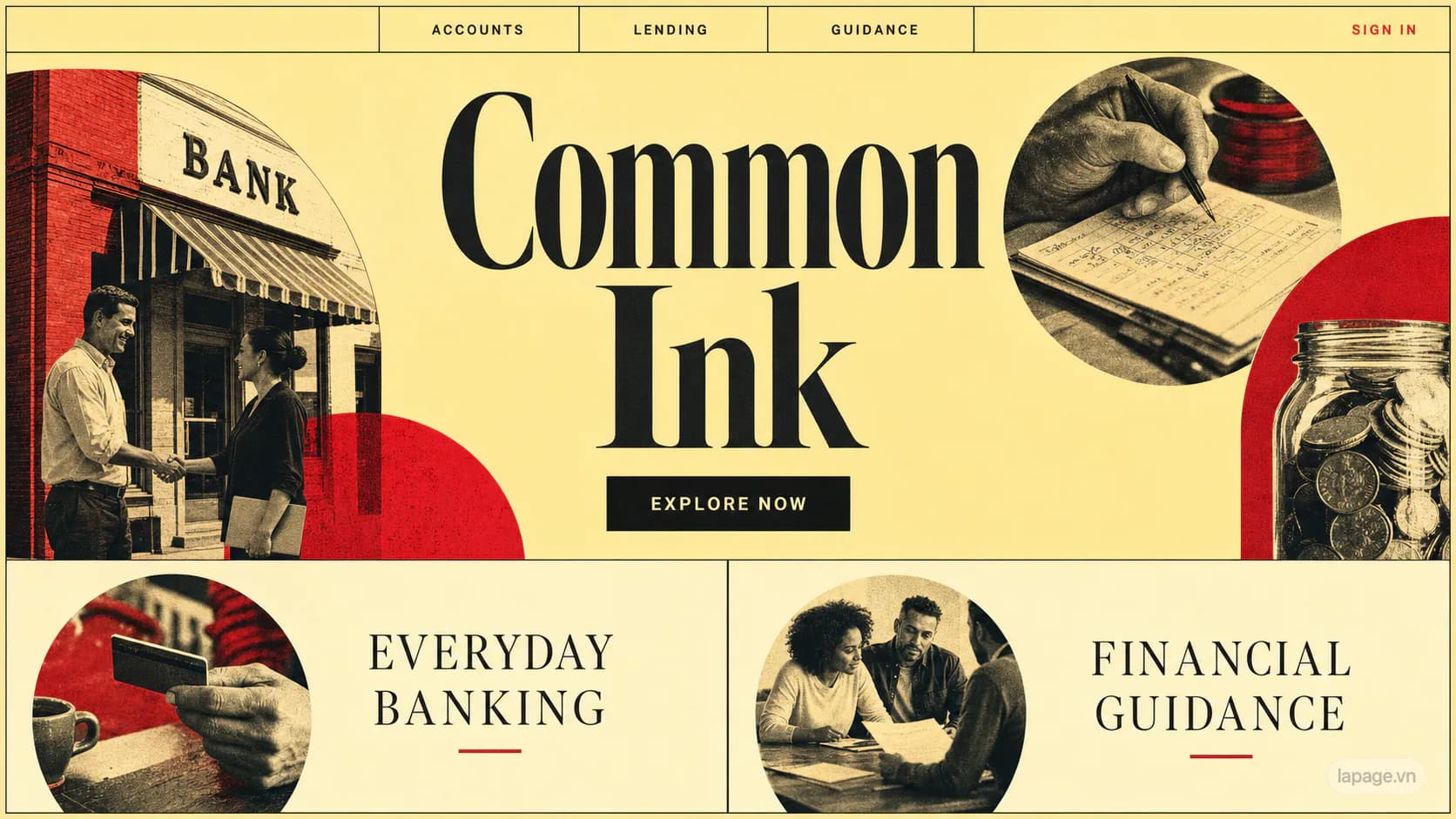 Preview of the related Common Ink website direction