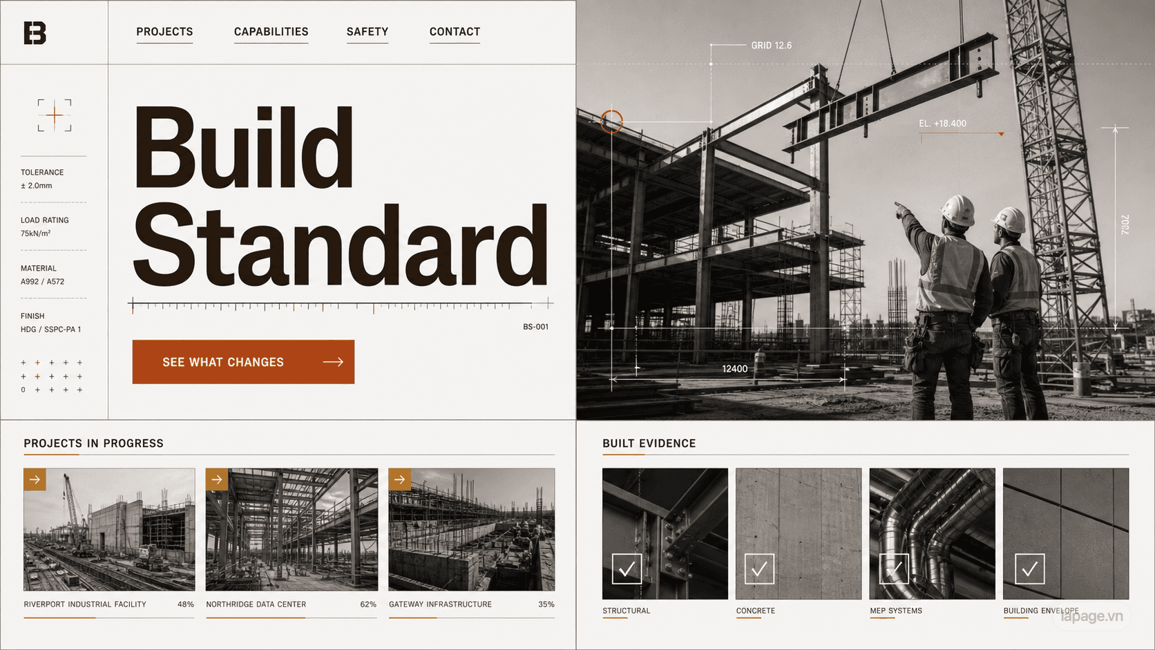Full preview of the Build Standard website direction