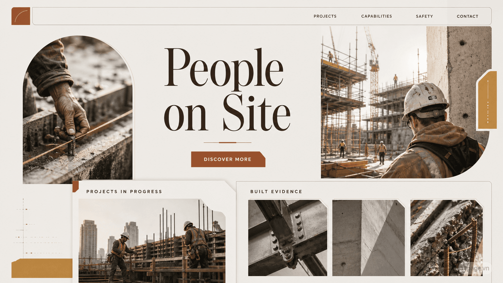 Preview of the related People on Site website direction