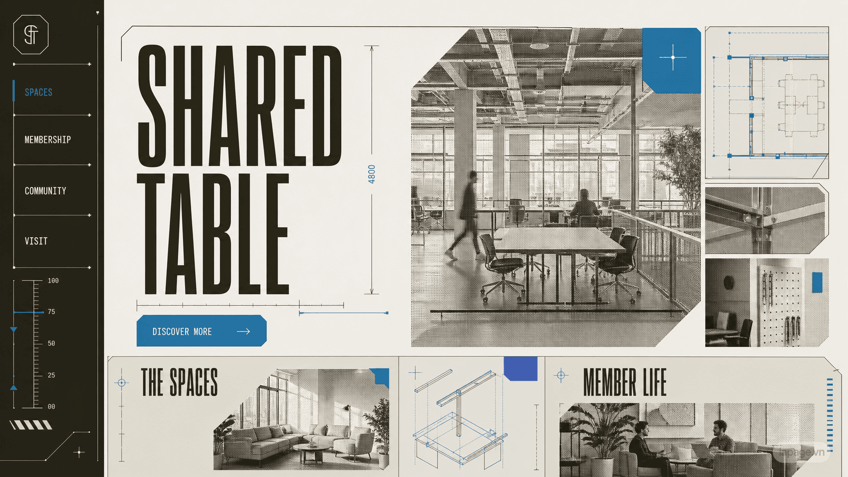 Full preview of the Shared Table website direction