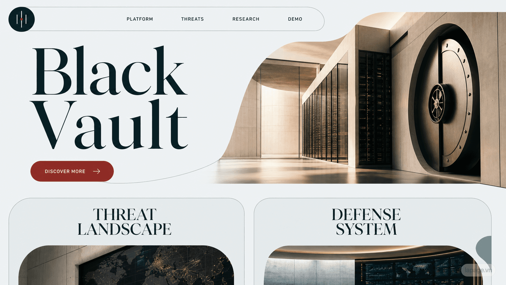 Bản xem trước đầy đủ định hướng website Black Vault