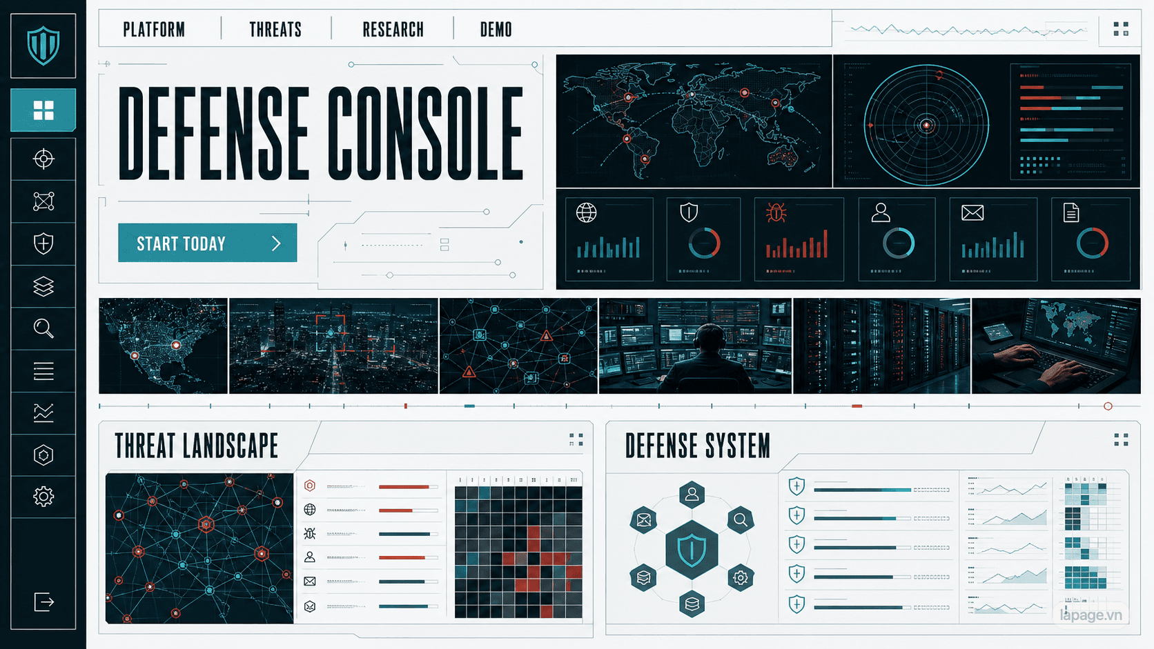 Bản xem trước định hướng website liên quan Defense Console