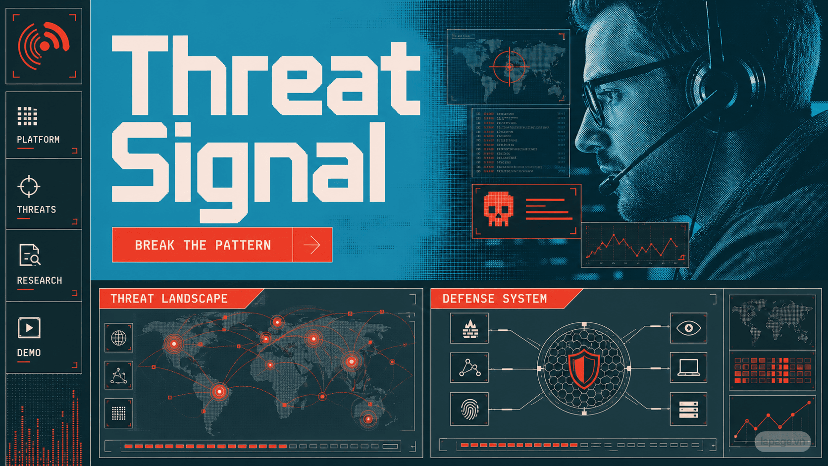 Full preview of the Threat Signal website direction