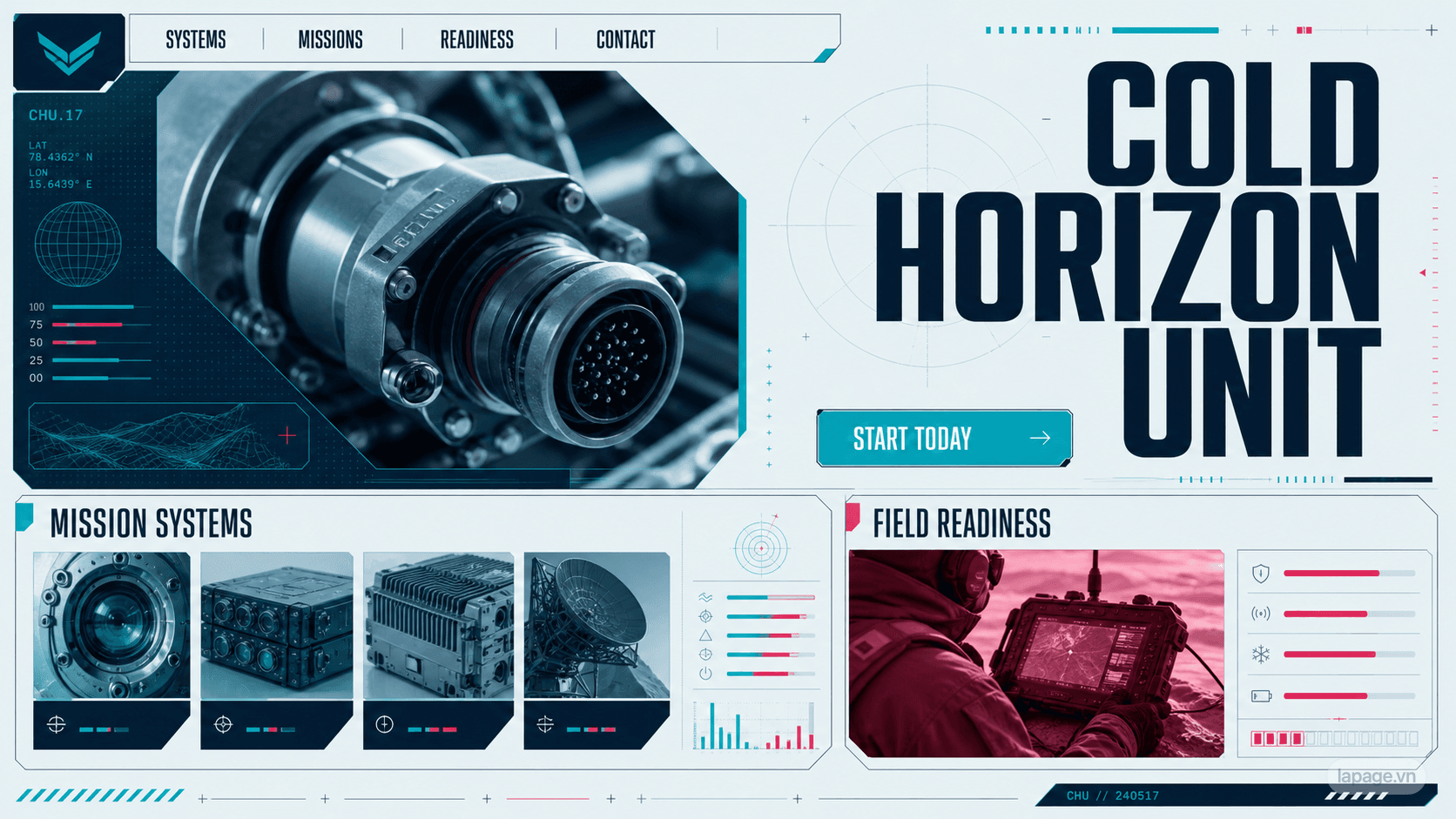 Preview of the related Cold Horizon Unit website direction