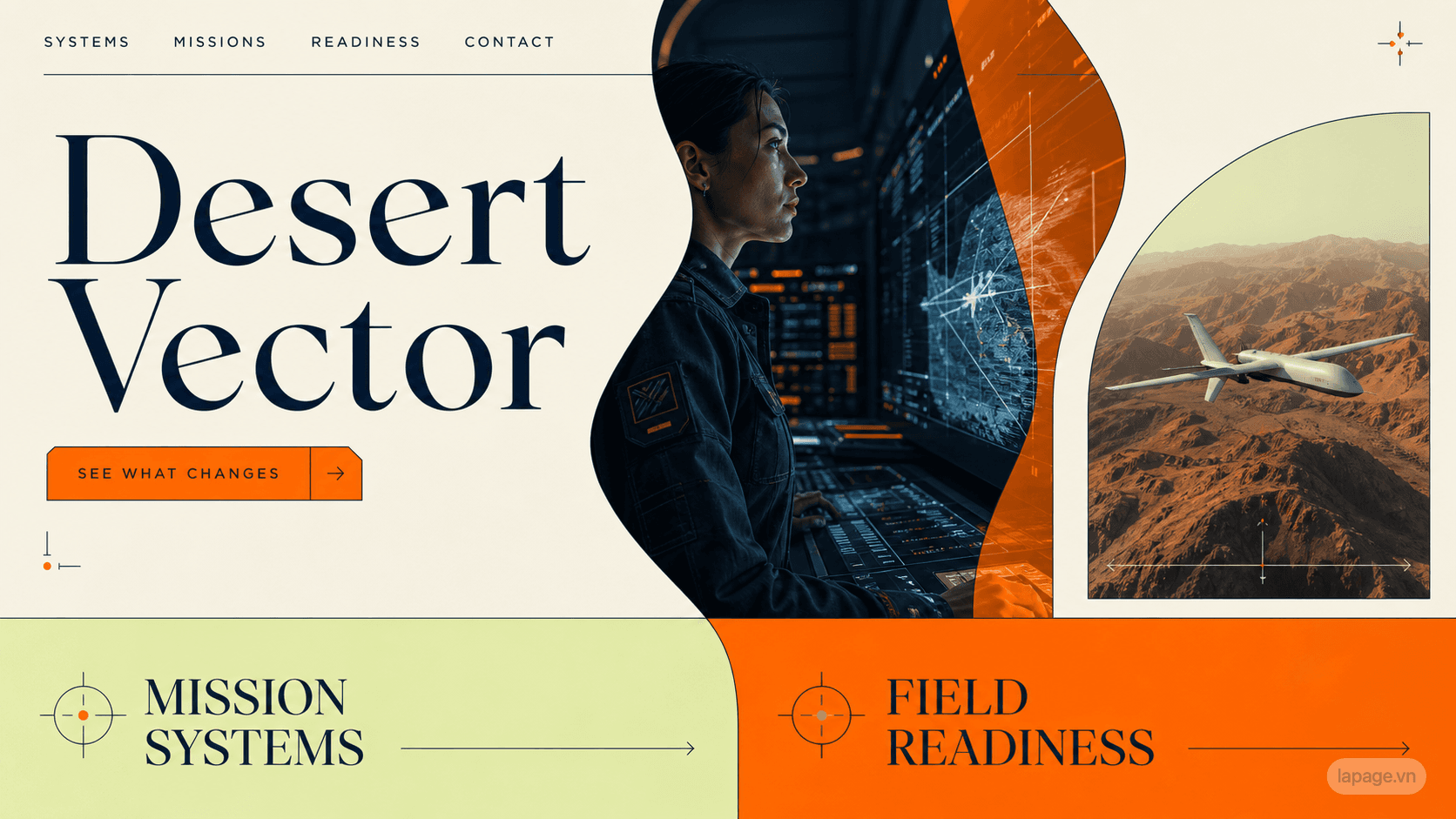 Full preview of the Desert Vector website direction