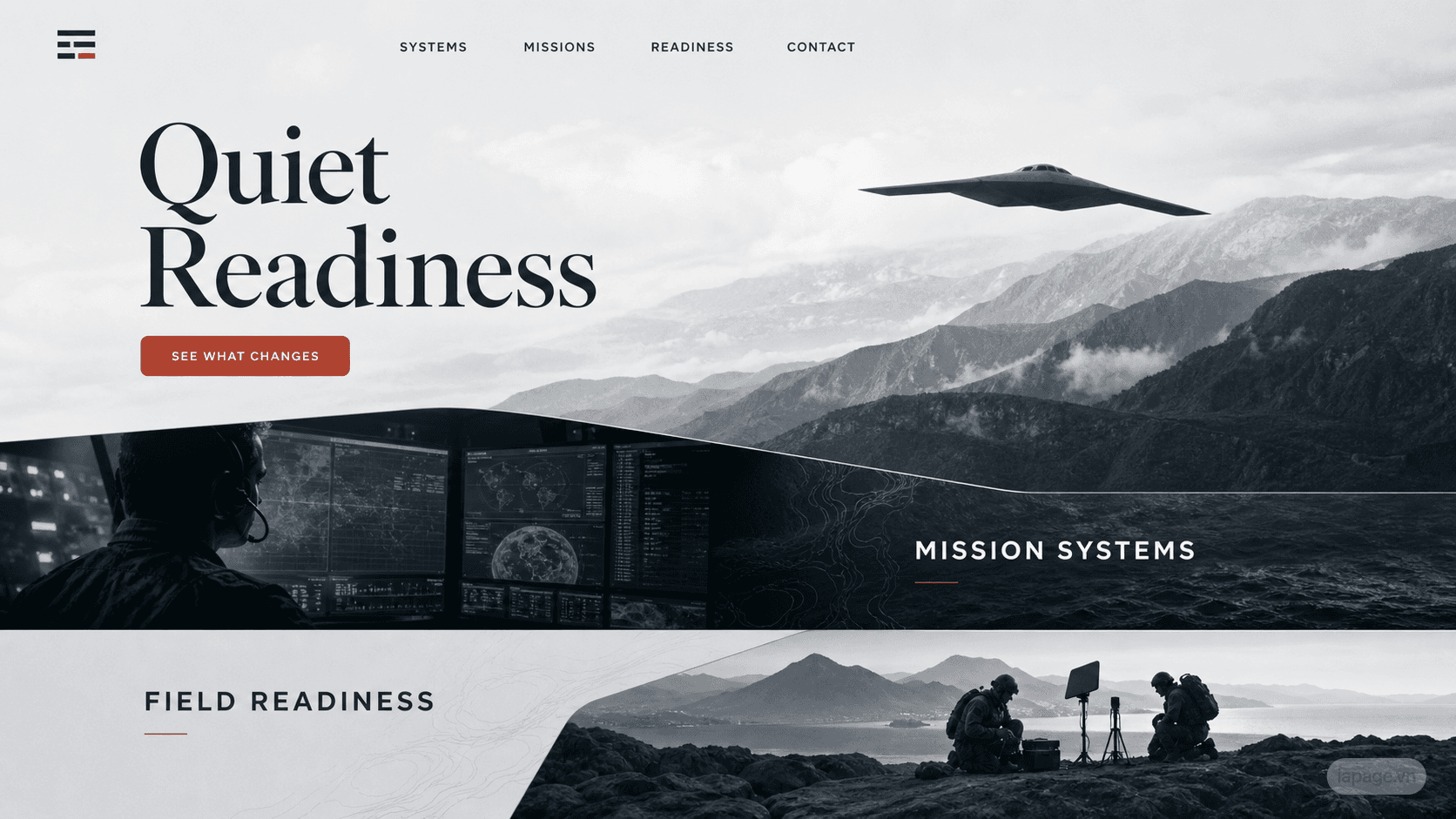 Preview of the related Quiet Readiness website direction