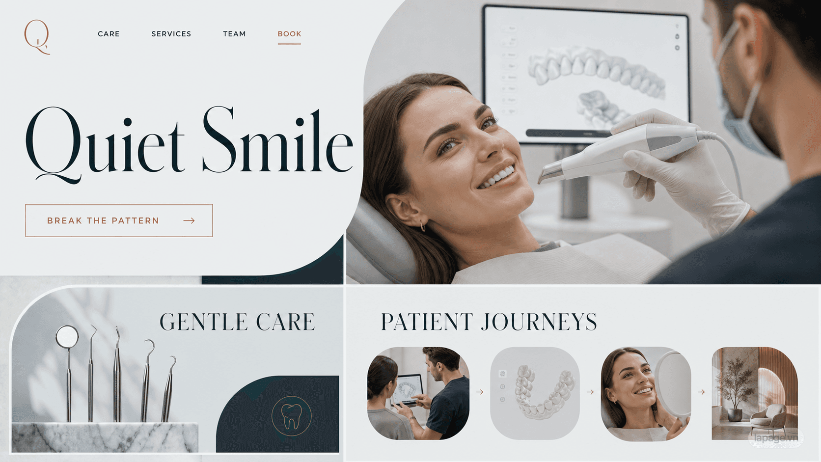 Preview of the related Quiet Smile website direction