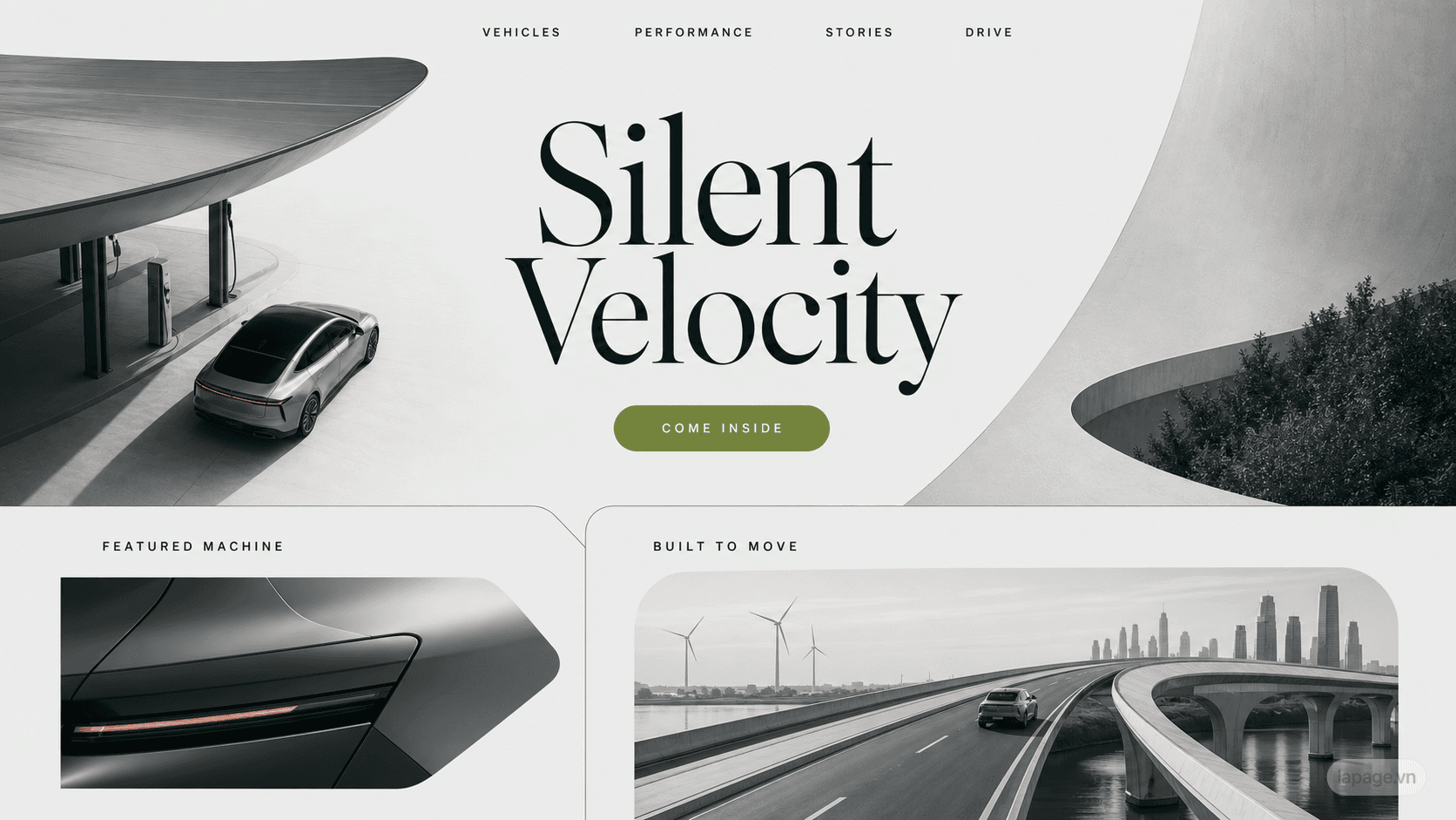 Preview of the related Silent Velocity website direction