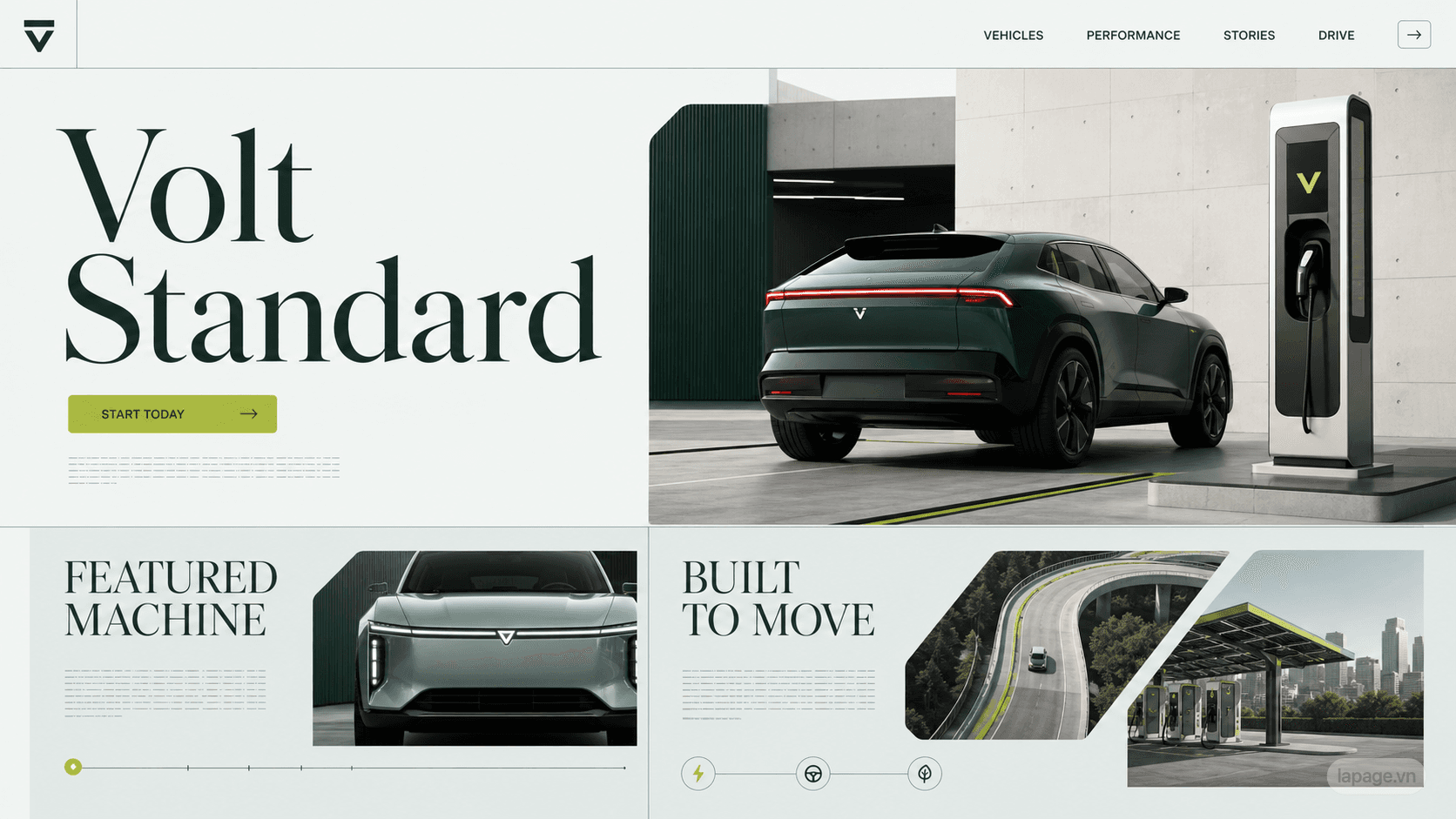 Full preview of the Volt Standard website direction