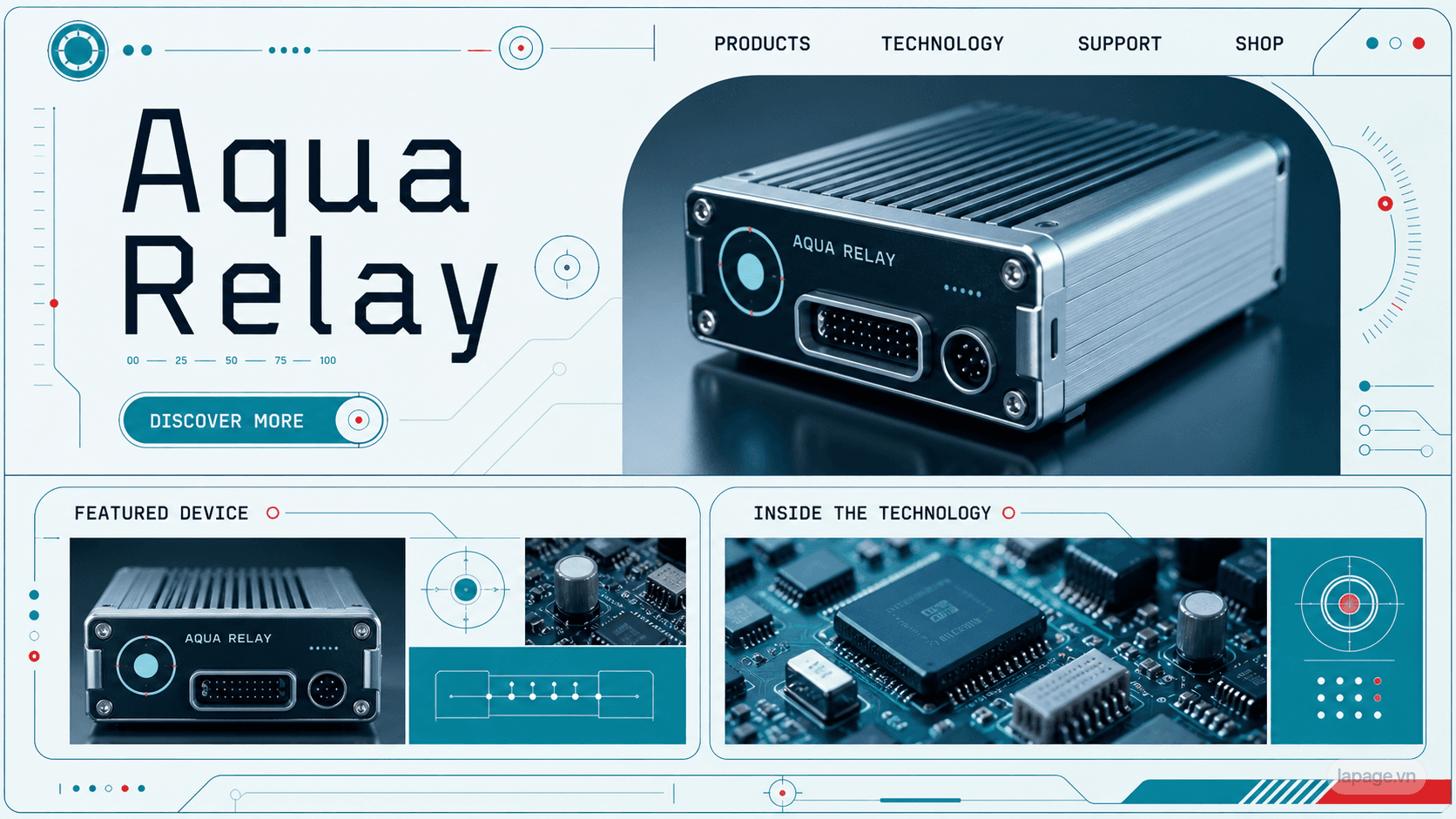 Preview of the related Aqua Relay website direction