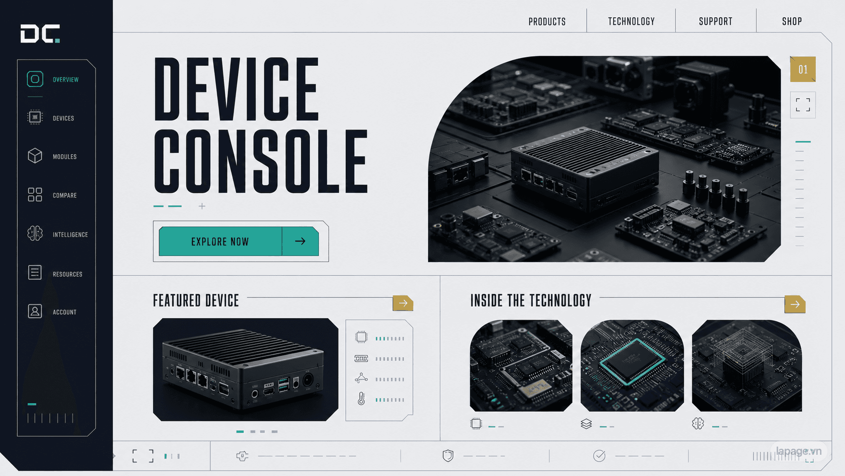 Preview of the related Device Console website direction