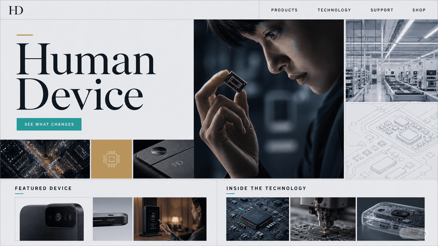 Bản xem trước định hướng website liên quan Human Device