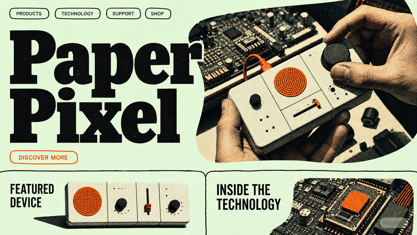 Bản xem trước định hướng website liên quan Paper Pixel