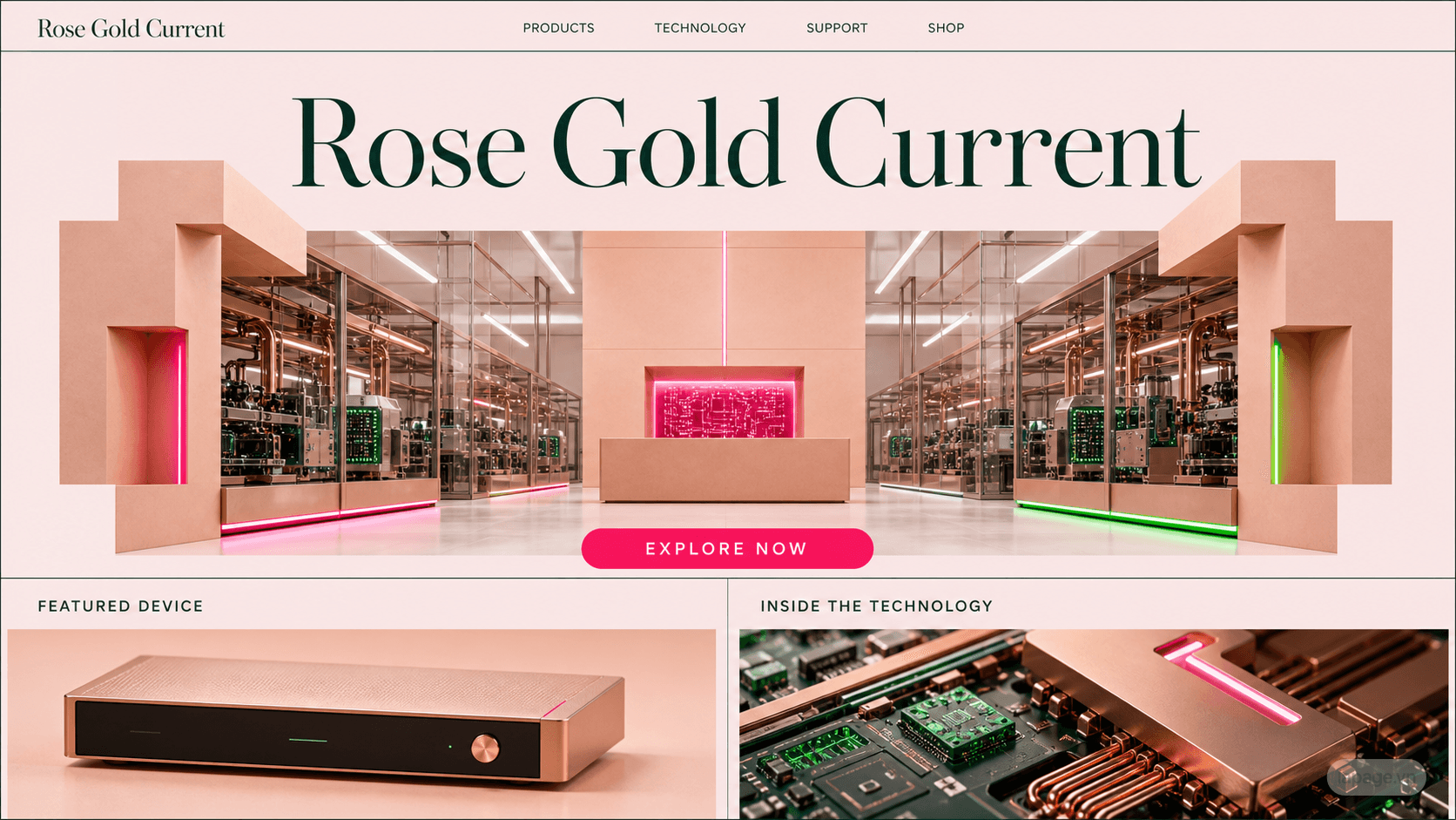 Bản xem trước định hướng website liên quan Rose Gold Current