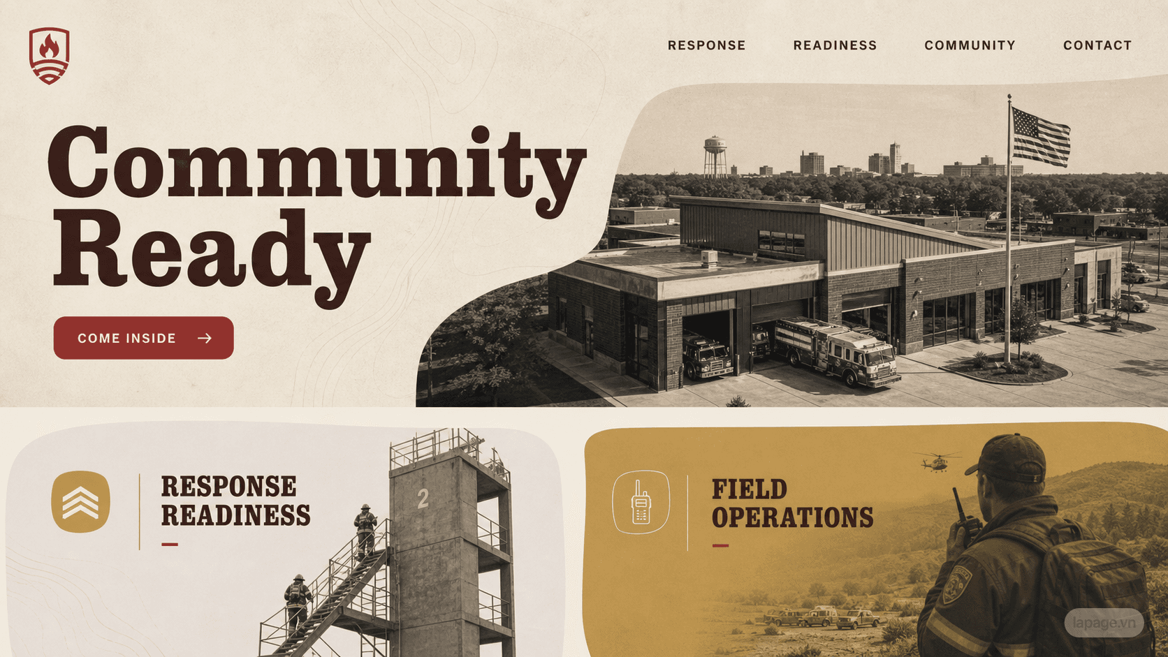 Preview of the related Community Ready website direction
