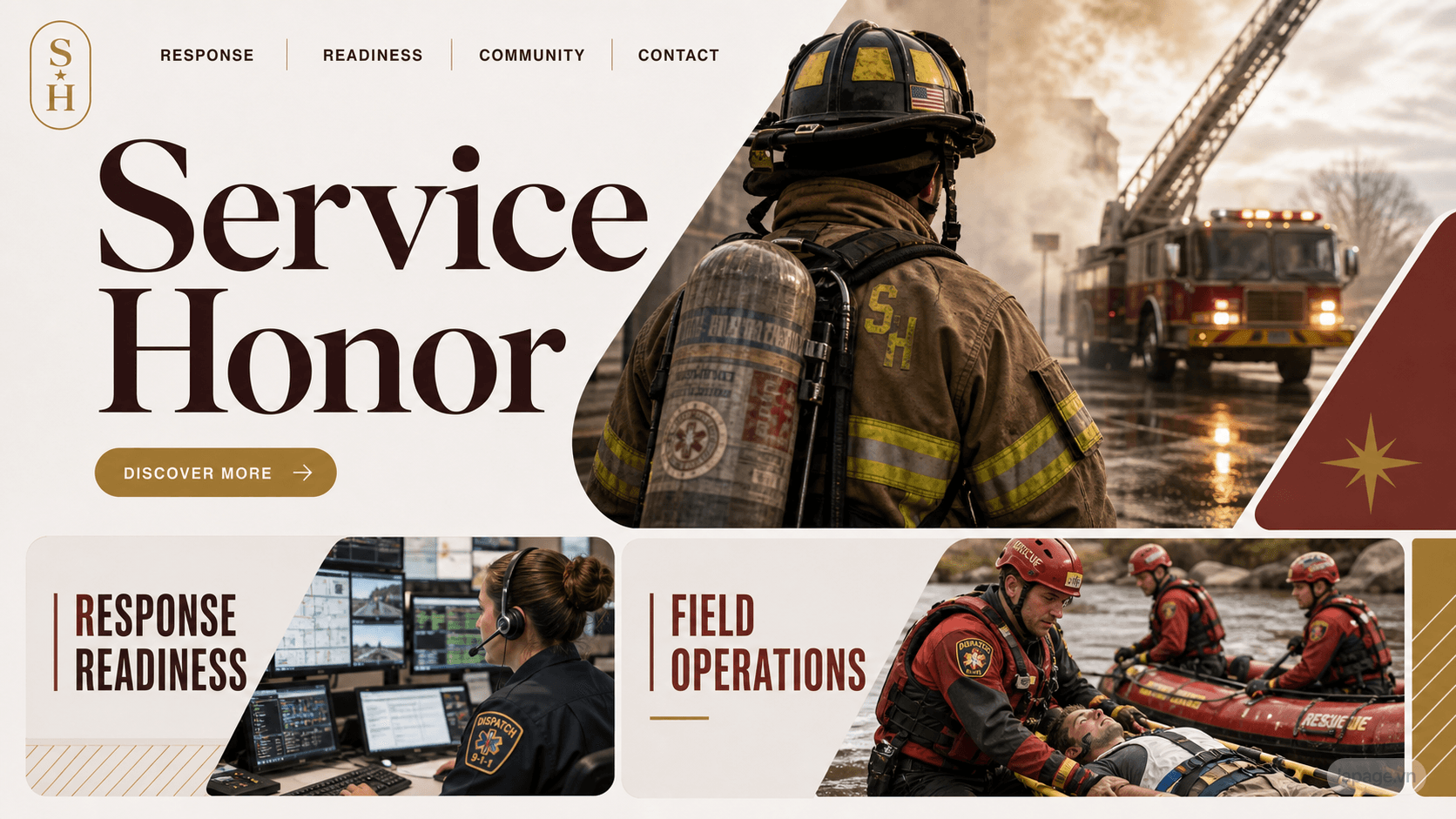 Preview of the related Service Honor website direction