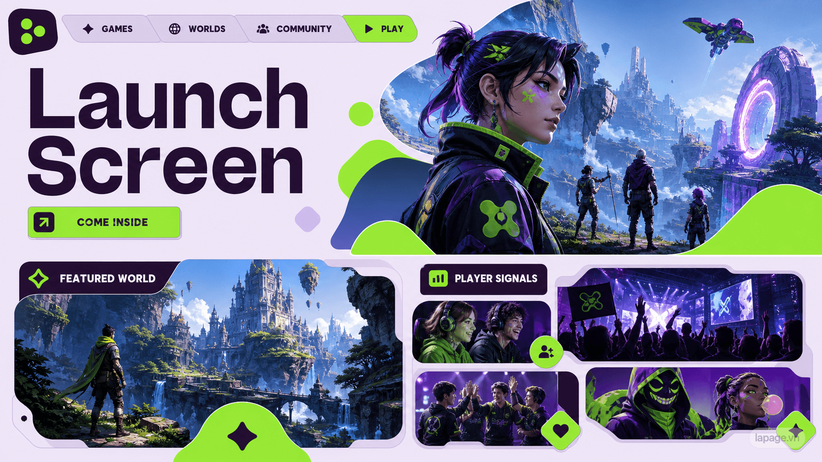Bản xem trước định hướng website liên quan Launch Screen