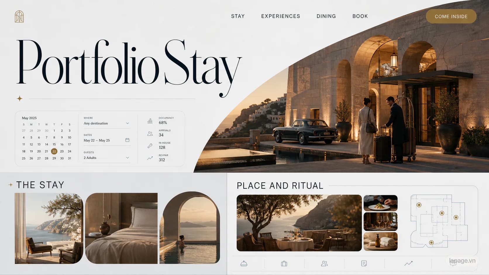 Preview of the related Portfolio Stay website direction