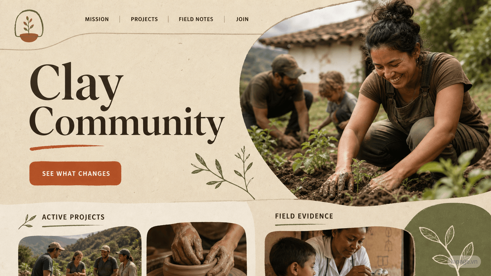 Preview of the related Clay Community website direction