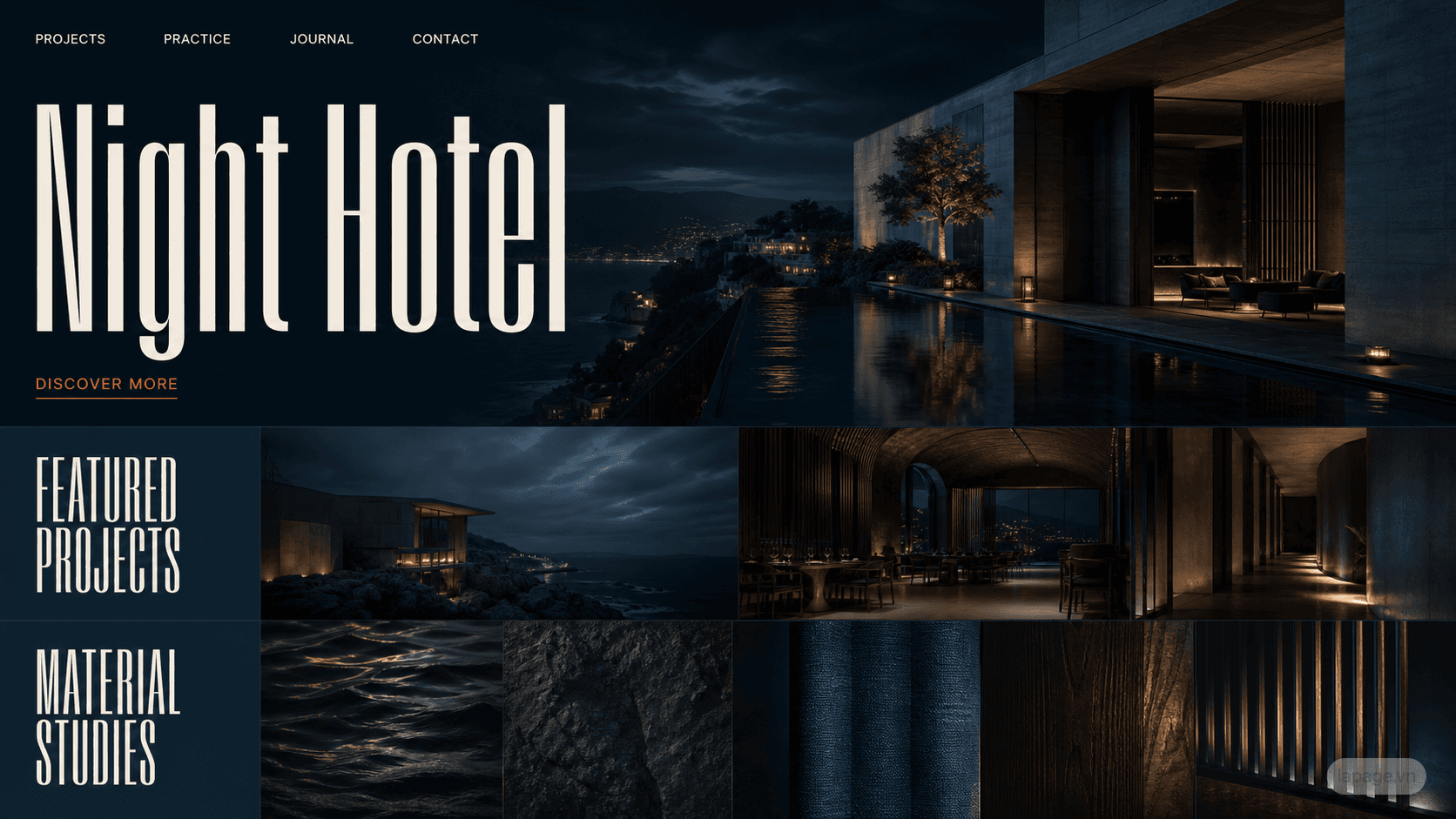 Preview of the related Night Hotel website direction