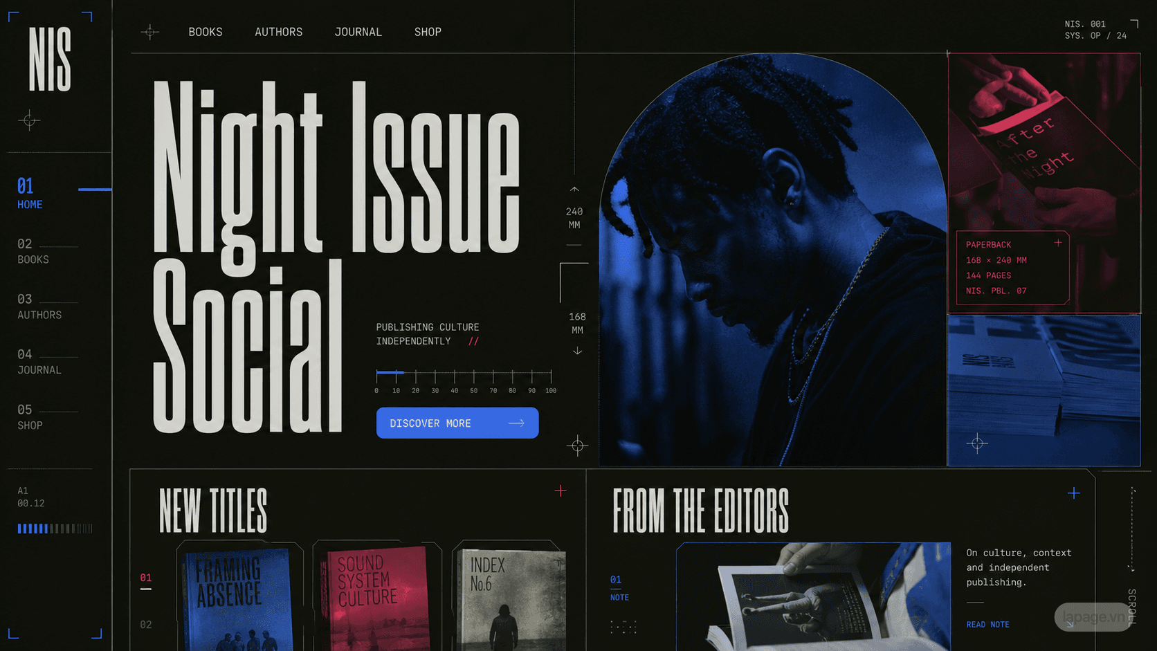 Preview of the related Night Issue Social website direction