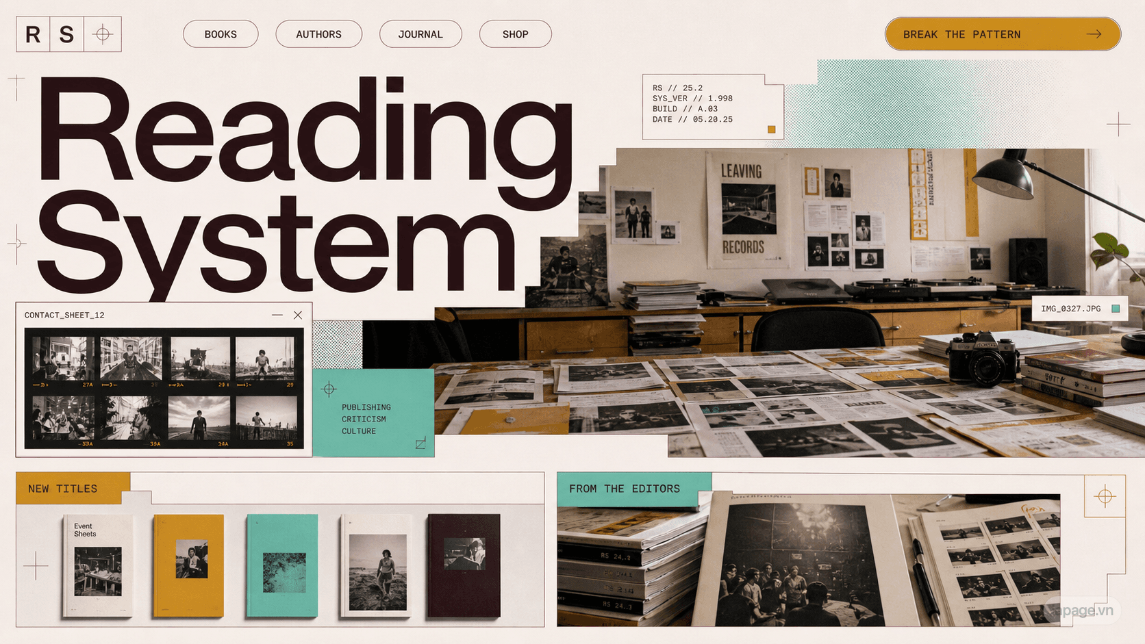 Full preview of the Reading System website direction