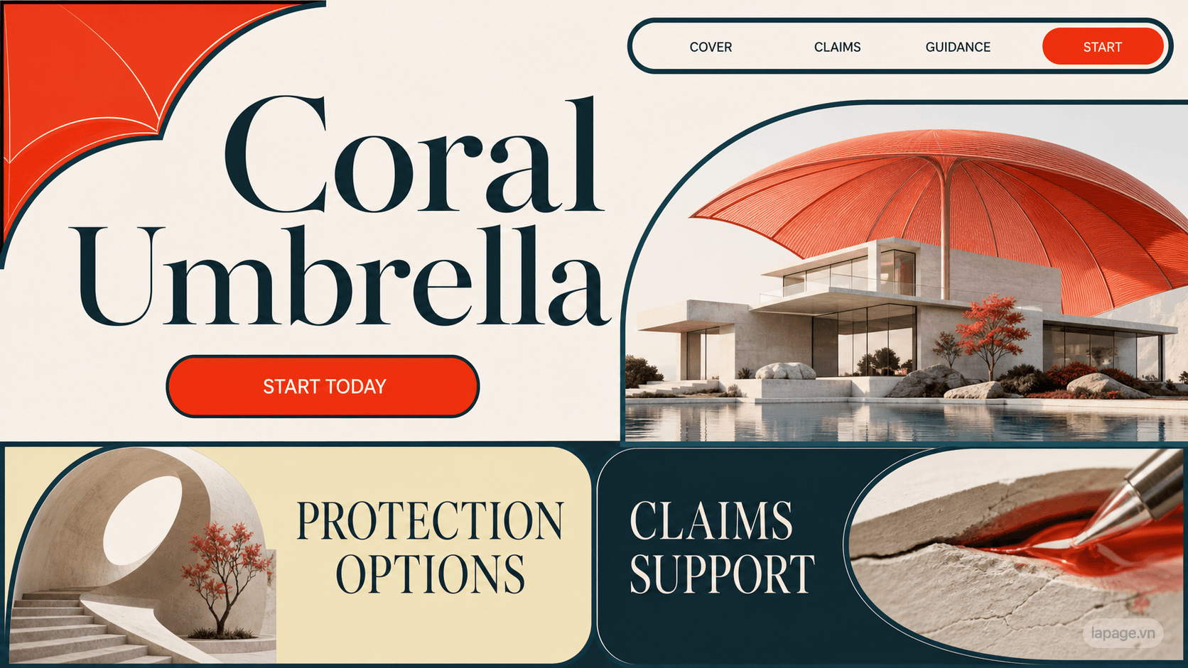 Preview of the related Coral Umbrella website direction