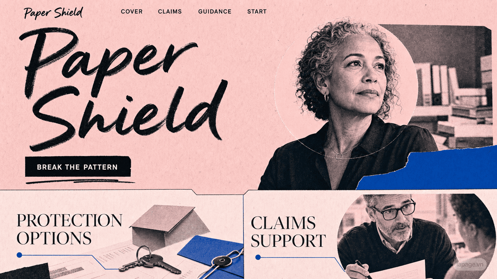 Preview of the related Paper Shield website direction