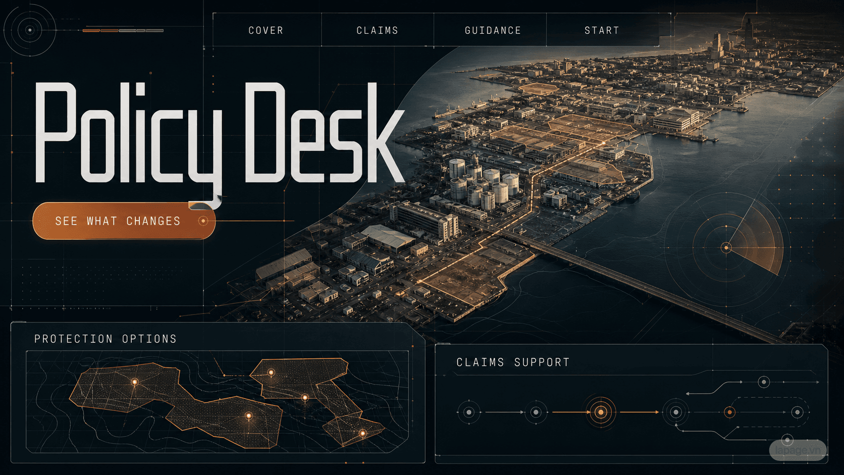 Full preview of the Policy Desk website direction