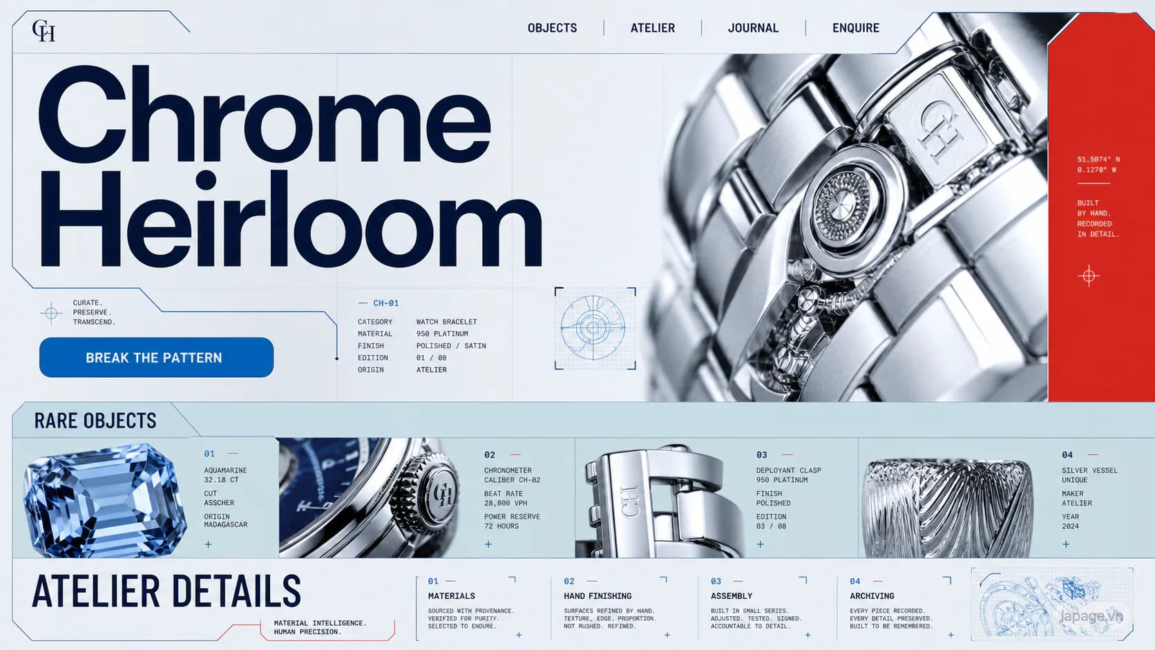Bản xem trước định hướng website liên quan Chrome Heirloom