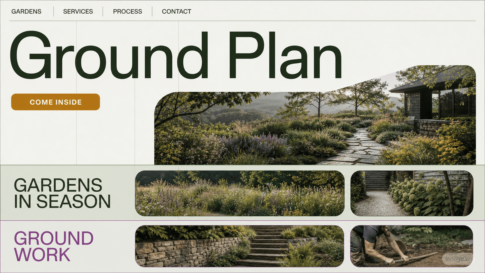 Full preview of the Ground Plan website direction