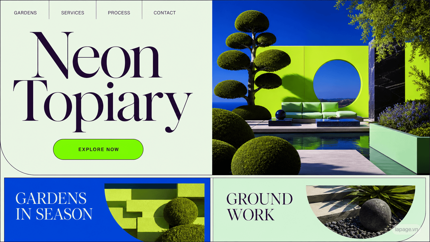 Preview of the related Neon Topiary website direction