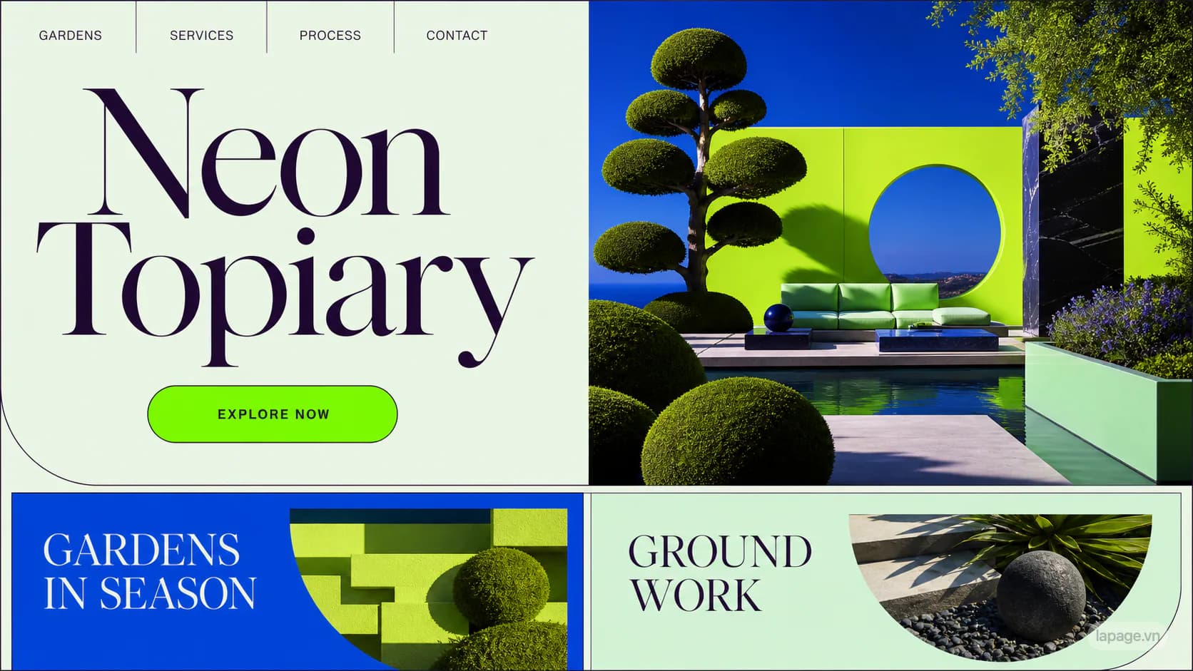 Preview of the related Neon Topiary website direction